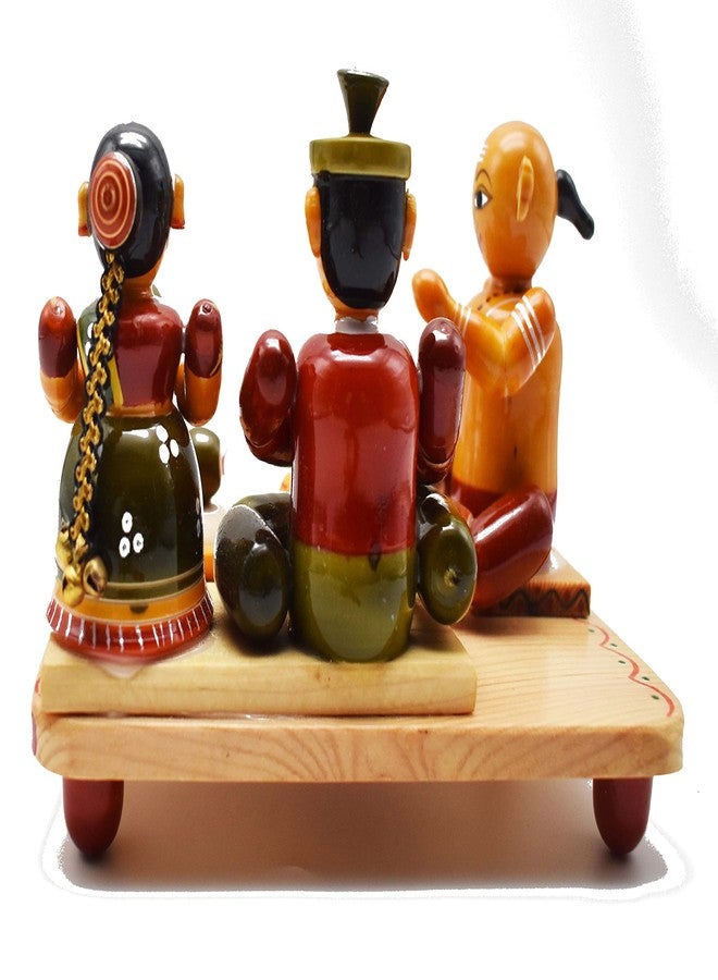 justhandmade Wooden Marriage Couple Stage Set | Pelli Mandapam Set | Kalyana Set |Home Decor Showpiece | Gift - Image 5